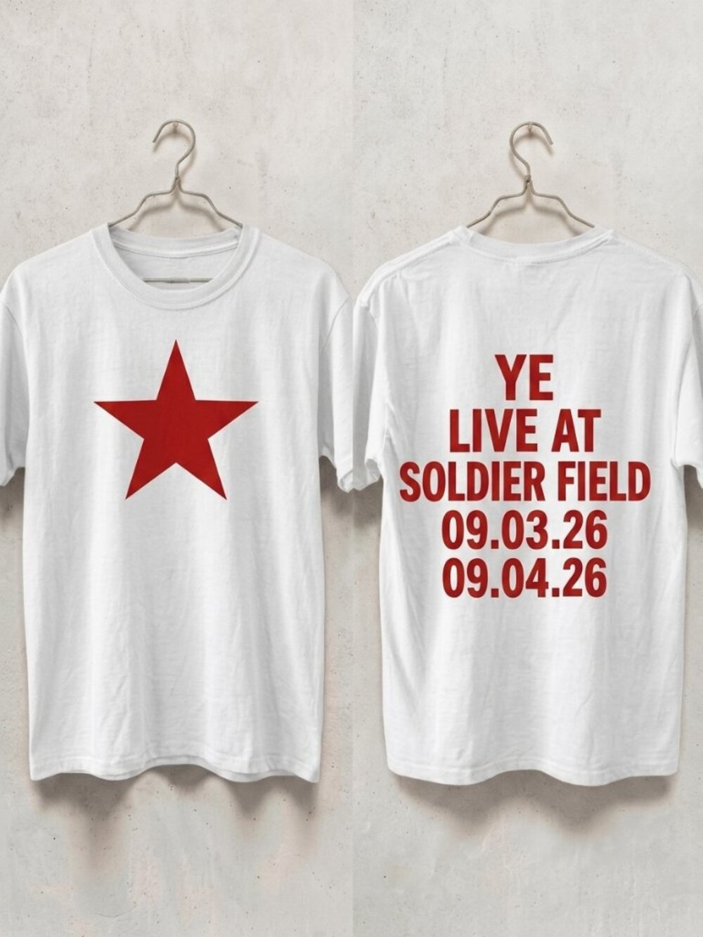 Kanye West Ye Chicago 2026 Concert T-Shirt